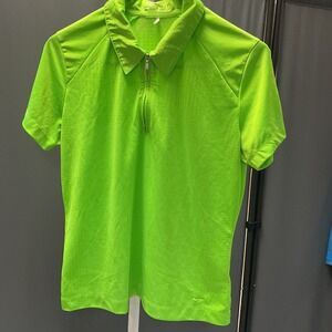Nike Golf Kids Youth Dri-FIT Neon Green Short Sleeve‎ Polo Shirt Size M 8-10